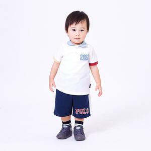 POLO BCS 配色半袖ポロシャツ オフホワイト&times;80cm ベビーザらス限定