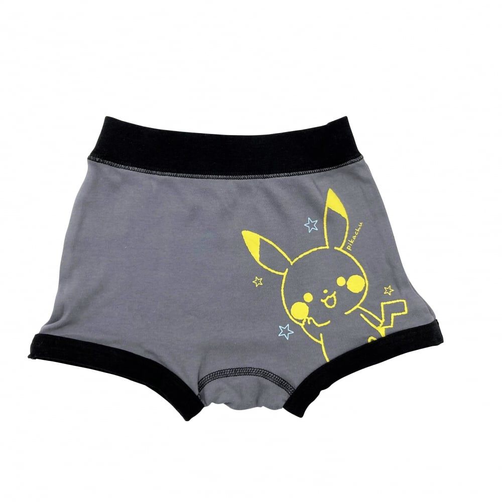 monpoke モンポケ 3枚組ボクサーパンツ 総柄×ワンポイント