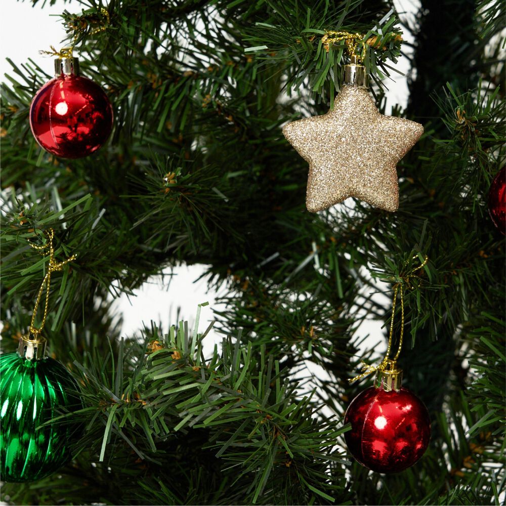 クリスマス】30PCSオーナメントセット レッド＆グリーン＆ゴールド