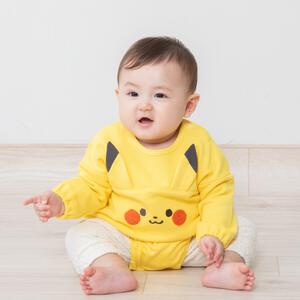 monpoke モンポケ 長袖ロンパース ピカチュウレギンス付き イエロー&times;80cm