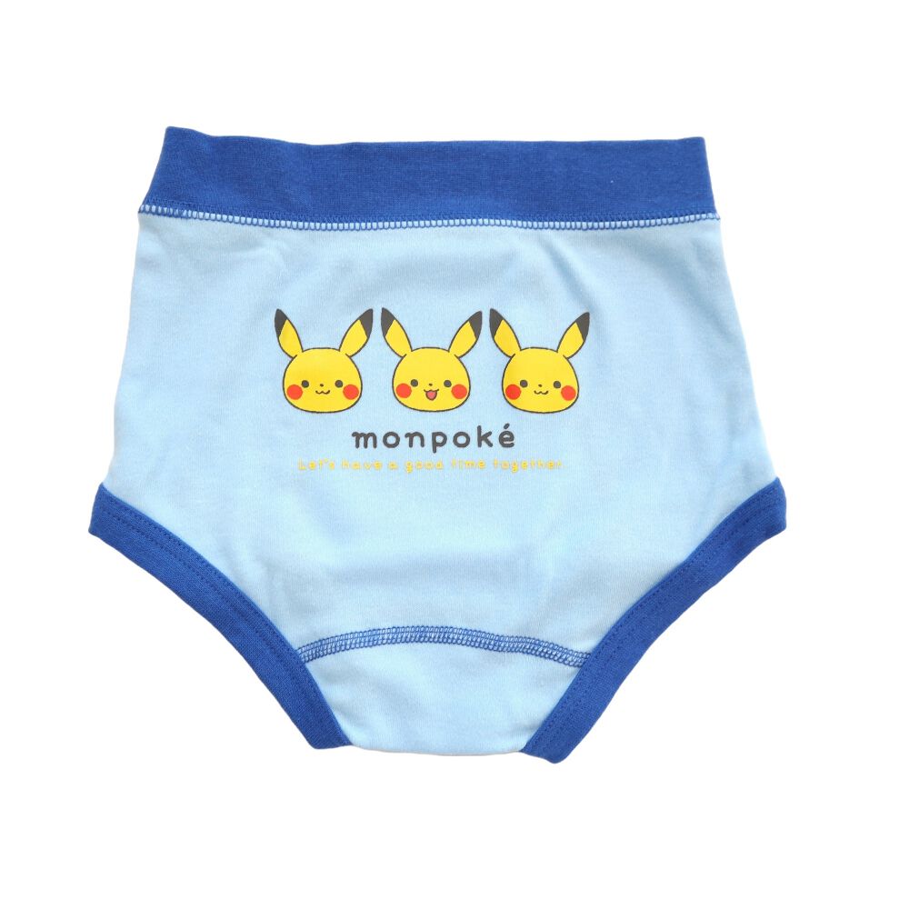 monpoke モンポケ 3枚組ブリーフ 総柄×ワンポイント サックス×100cm