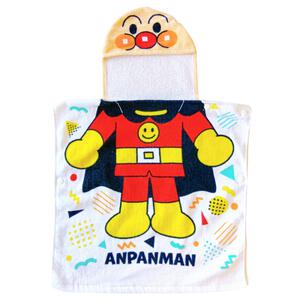 アンパンマン フード付きタオルポンチョ ベージュ
