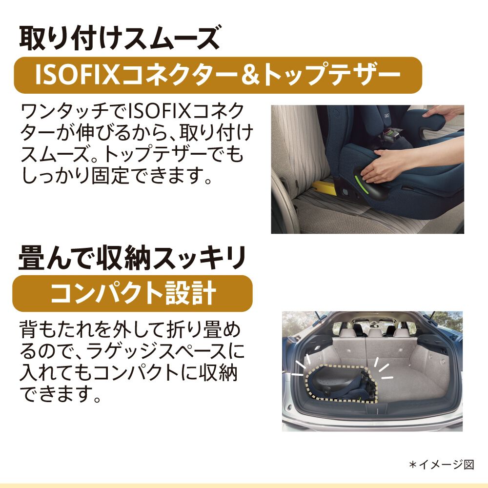 Aprica アップリカ リライド AB (ネイビー) ジュニアシート ISOFIX固定