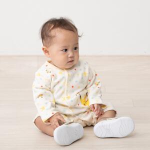 monpoke モンポケ 長袖ロンパース お尻ピカチュウ ナチュラル×80cm