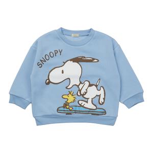 SNOOPY スヌーピー 長袖デイリートレーナー 起毛 スケートボード ブルー&times;95cm ベビーザらス限定