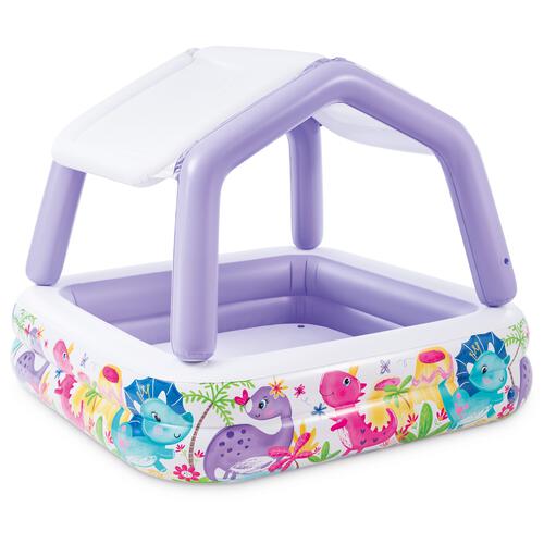 インテックス INTEX サンシェードプール 157&times;157&times;122cm パープル/イエロー 【種類ランダム】屋根付きプール ビニールプール 2歳 3歳