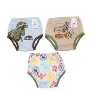 ANIA アニア トレーニングパンツ 3枚組 総柄×ワンポイント(サックス×90cm) ベビーザらス限定