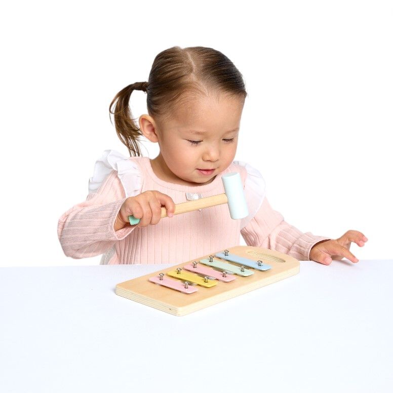 木製たたいてころころ ハンマーボール＆鉄琴 トイザらス限定 1歳 2歳 3