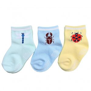 3P ロークルーソックス 昆虫 9-15cm ベビーザらス限定