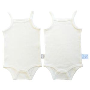 袖無しロンパース肌着 2枚組 白無地抗菌防臭(ホワイト×80cm) ベビーザらス限定