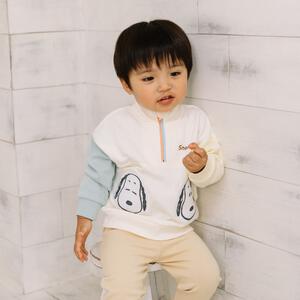 SNOOPY スヌーピー トレーナー ハーフジップ ナチュラル×95cm ベビーザらス限定
