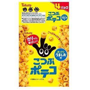 こつぶポテコ うましお味  4連 14g×4袋 お菓子 スナック菓子 じゃがいも 東ハト