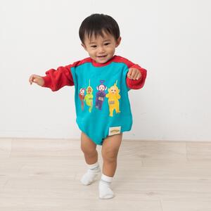 【テレタビーズ】長袖ダルマボディスーツ ラグラン グリーン×70cm