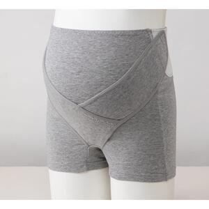 肌にやさしいお腹を支えるパンツ妊婦帯(グレー×L)