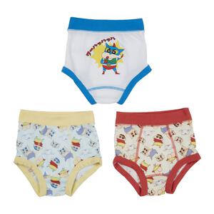 クレヨンしんちゃん 3枚組ブリーフ 総柄×ワンポイント ブルー×110cm ベビーザらス限定