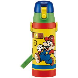 スーパーマリオ 3Dロック付ダイレクトステンレスボトル 480ml｜水筒 キッズ