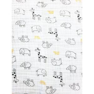 モスリンガーゼおくるみ アニマル (ホワイト×フリー) ベビーザらス限定