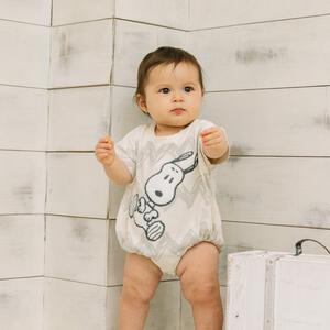 SNOOPY 半袖ボディスーツ ドッカン スヌーピー 80cm