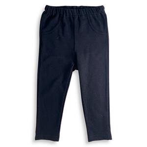 COJIKA 10分丈デイリーパンツ 無地 ミニ裏毛 ブラック×90cm ベビーザらス限定