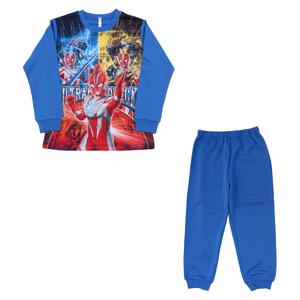 ウルトラマンオメガ 光るダンボールパジャマ ブルー×110cm