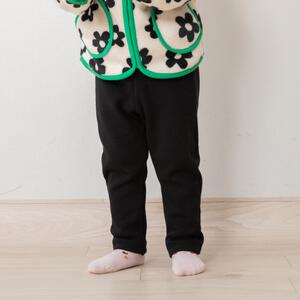 COJIKA 10分丈デイリーパンツ 裏シャギー 無地 ブラック&times;95cm ベビーザらス限定