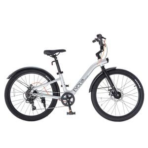 24インチ 身長140cm～168cm 子供用自転車 エボルバスポーツ マットメタリックシルバー ６段変速 トイザらス限定