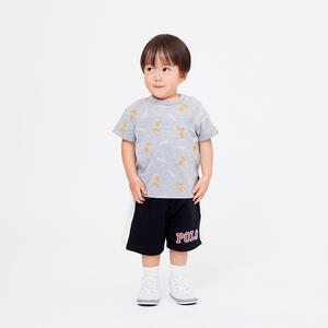 POLO BCS クマ総柄Ｔシャツ グレー 80cm