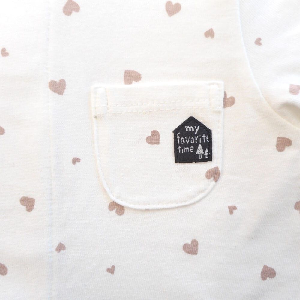 ワンタッチロンパース ハート(ハート×60-70cm) ベビーザらス限定