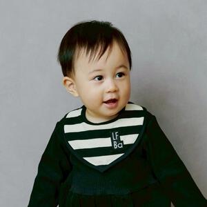 ローリーズファームベビー ボーダー天竺スタイ(ホワイト×80cm) ベビーザらス限定