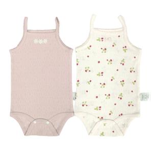 2枚組おめかしキャミソールロンパース肌着 いちご ピンク&times;70cm ベビーザらス限定