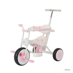 ディズニー ピュアライド ミニー ハンドル付き 子供三輪車（ピンク）アイデス 1.5歳 かじとり おしゃれ トイザらス限定