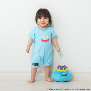 ドラクエベビー＆キッズ 半袖フィットオール キングスライム(ブルー×70-80cm)