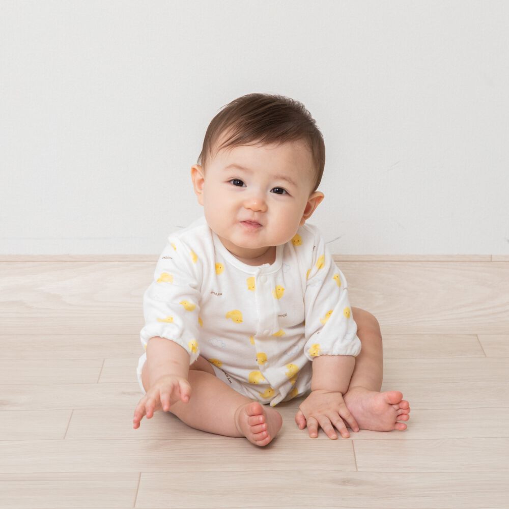 日本製ちびオール スムス ひよこ柄 ナチュラル×60-70cm ベビーザらス