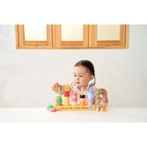 DISNEY HELLO! WOODEN WORLD くまのプーさん 森の数かぞえリング トイザらス限定