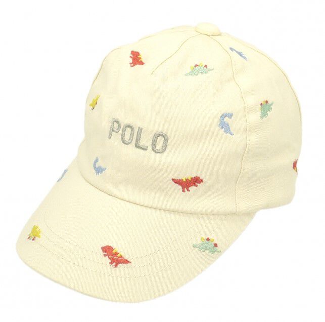 POLOBCS 恐竜刺繍キャップ(ナチュラル×50cm) | マタニティ