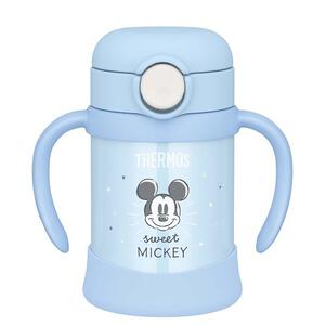 まほうびんのベビーストローマグ 250ml (パステルブルー ディズニー ミッキー柄)