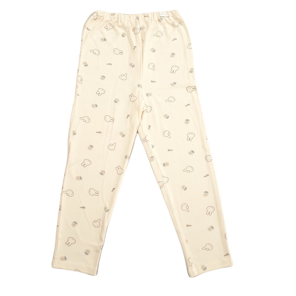 Miffy ミッフィー 長袖テーラーパジャマ 肌綿ダンボール 総柄(ベージュ