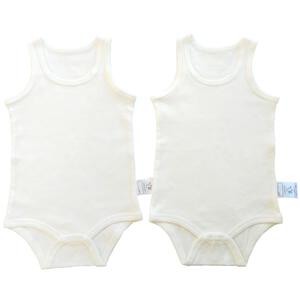 袖無しロンパース肌着 2枚組 白無地抗菌防臭(ホワイト×90cm) ベビーザらス限定