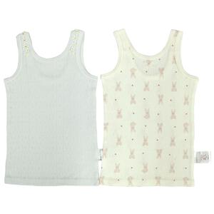 2枚組みえない袖なしシャツ肌着 パターンメッシュ うさぎ グレー&times;80cm ベビーザらス限定