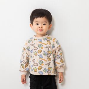 COJIKA ストレッチデイリートレーナー ミニ裏毛 恐竜 ベージュ&times;100cm ベビーザらス限定