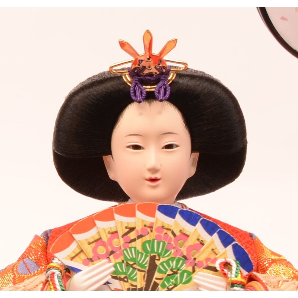 雛人形】ケース飾り 親王飾り「桜模様黒塗」 (322201)ひな人形