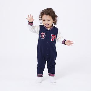 POLO BCS スタジャン風ロンパース ネイビー×70cm ベビーザらス限定