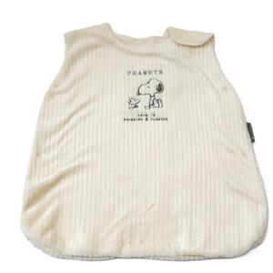 SNOOPY ストライプボアフリース スリーパー スヌーピー