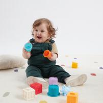 プレイポップ つみ重ねカップとやわらかボール＆ブロック トイザらス限定 クリスマスプレゼント 0歳 1歳 2歳