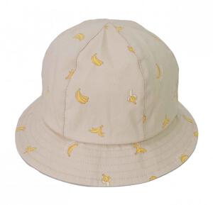 バナナ柄日よけハット ミディアムベージュ&times;48cm
