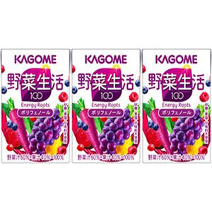 カゴメ 野菜生活エナジールーツ 100ml 3本パック 【ベビー飲料】