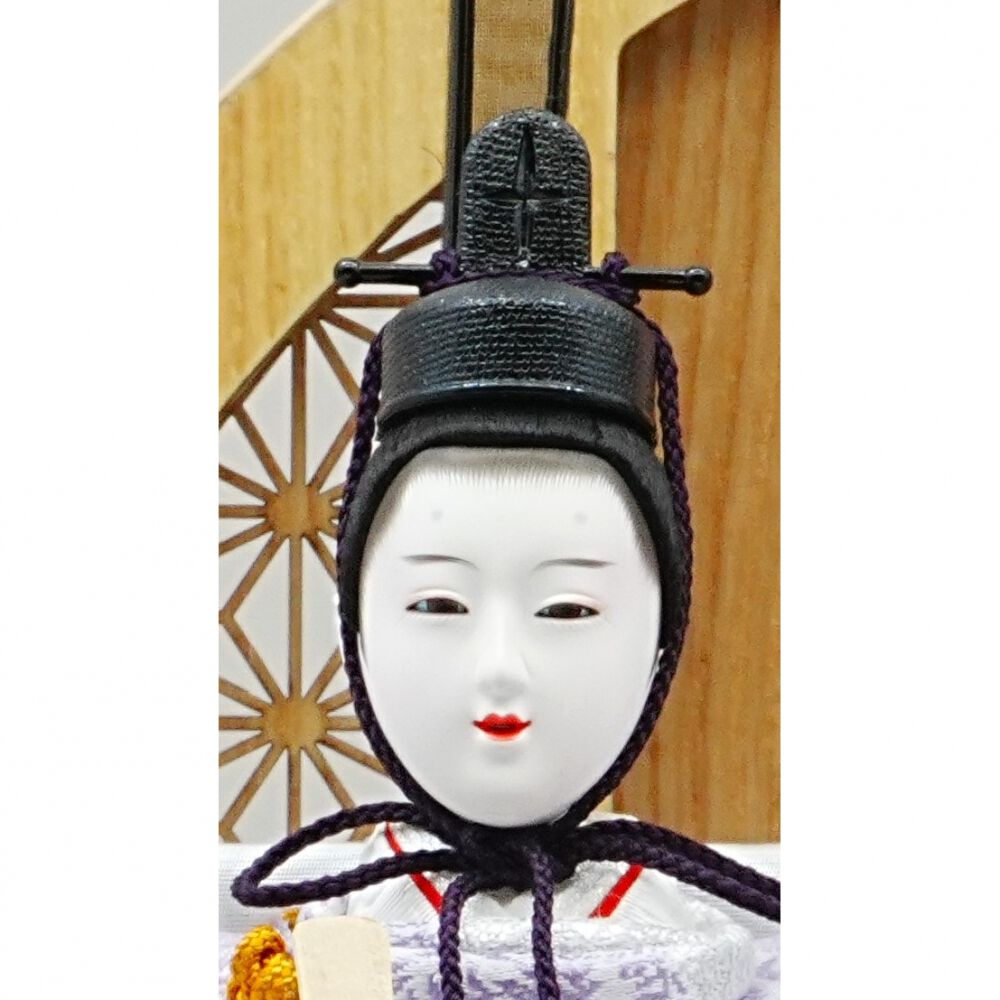 雛人形】ケース親王飾り「麻の葉衝立パノラマアクリル」（322724