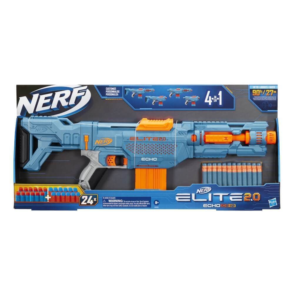 ナーフ エリート 2.0 エコー CS-10 手動 連射 ダーツ24本付属