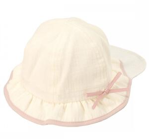 ハット日よけ付き ナチュラル&times;44cm