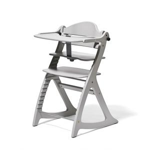 大和屋 yamatoya すくすくチェアGL (グレー) 子供用椅子 室内家具 座板6段階調整 取り外し簡単テーブル 転落防止ガード 7か月頃～約80kg頃対応